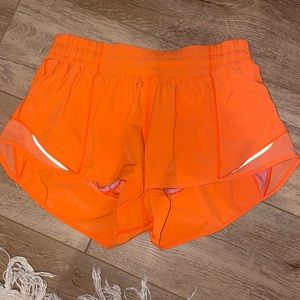 Orange Lululemon Hotty Hot Short 2.5 Inch
